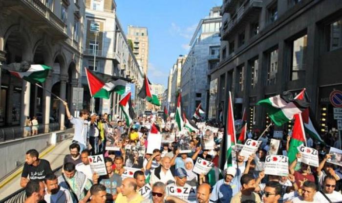مظاهرة بفيينا احتجاجًا على الانتهاكات الصهيونية للأقصى