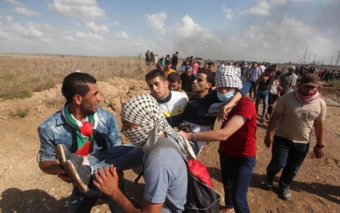 اصابة خمسة مواطنين بمواجهات شرق قطاع غزة