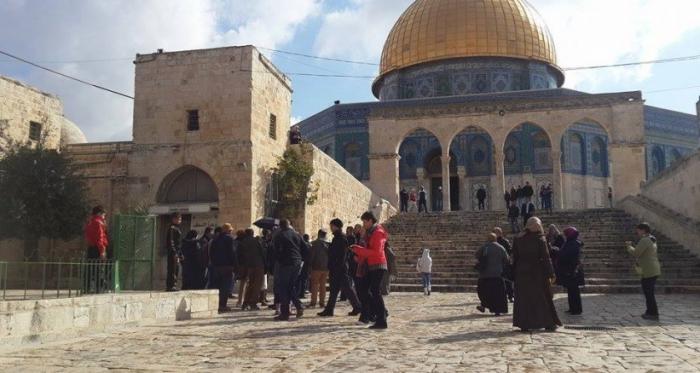 مستوطنون يؤدون طقوس تلمودية في باحات المسجد الأقصى