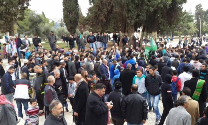 مسيرة حاشدة في مدينة أم الفحم احتجاجاً على اقتحام المستوطنين للأقصى