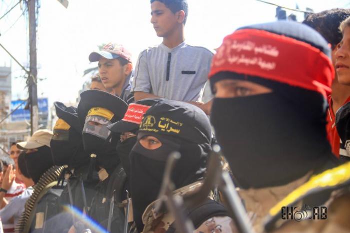 كتائب الأقصى لواء العامودي تُشارك في تشيع جثامين الشهداء السبعة