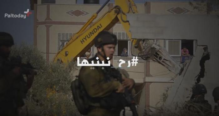 قوات الإحتلال تشرع بهدم منزل الشهيد ايهاب مسودة 