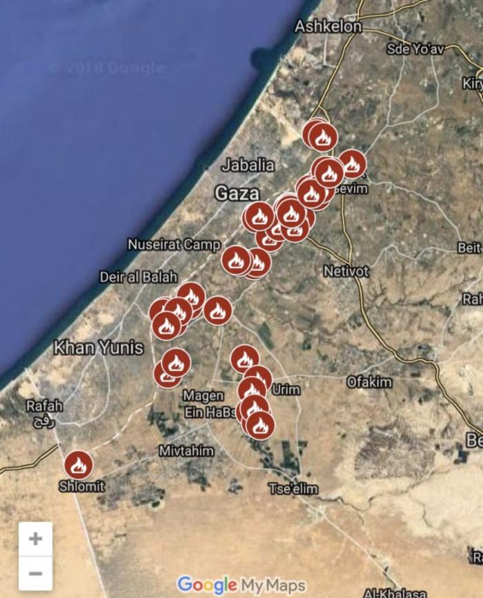تعرف على المستوطنات التي طالتها الطائرات والبالونات الحارقة