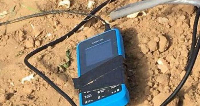 عبوة مرتبطة بهاتف خلوي في جبل عيبال بنابلس