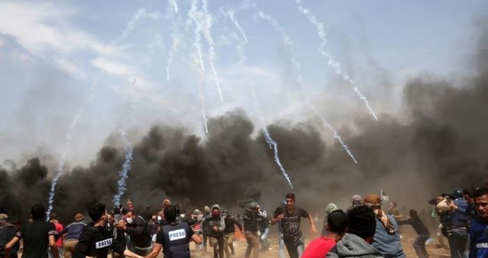 حصيلة اليوم: شهيدان و 134 إصابة بالرصاص الحي والاختناق  على حدود غزة
