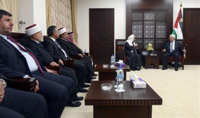 الرئيس عباس والوفد الأردني