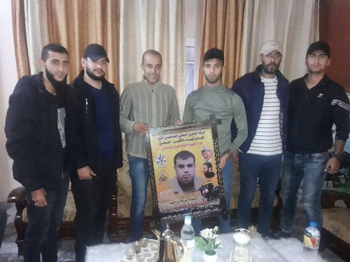 كتائب الأقصى"لواء العامودي"في زيارة لبيت الشهيد محمد كلوب 