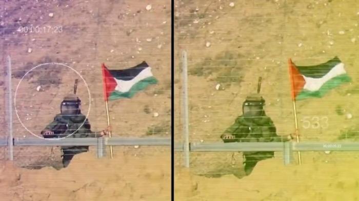 الاحتلال يفجر علماً على حدود قطاع غزة